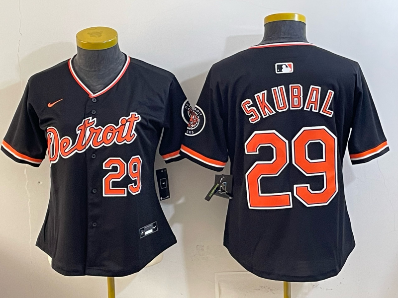 Youth Detroit Tigers #29 Skubal black Nike 2026 MLB Jersey 0414001